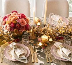 Gold Tile Cotton/Linen Napkins - Set of 4