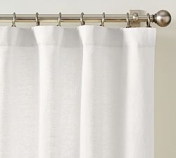 Open Box: Everyday Linen Curtain, 50"W x 96"L, Light Filtering - White