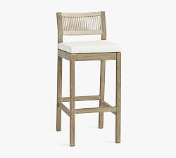 Open Box: Indio Coastal Outdoor Bar Stool - Oat Rope &amp; Weathered Gray