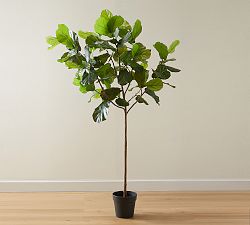 Open Box: Faux Potted Fiddle Leaf Fig Tree, Large, 8'
