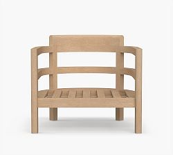 Open Box: Woodside Eucalyptus Outdoor Lounge Chair Frame - Coastal Beachwood
