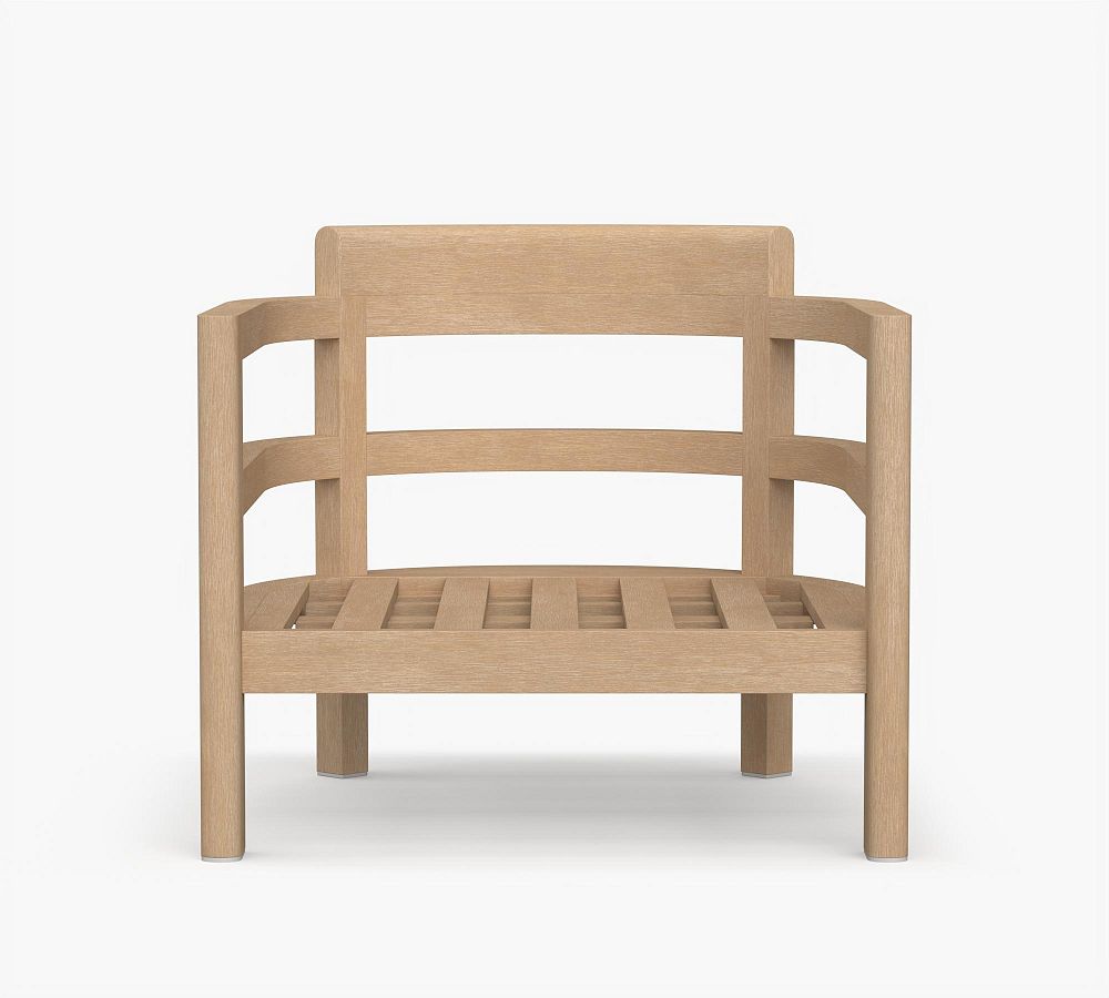 Open Box: Woodside Eucalyptus Outdoor Lounge Chair Frame - Coastal Beachwood