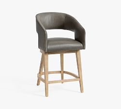 Baldwin Leather Swivel Stool