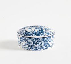 Florence Toile Lidded Jewelry Box