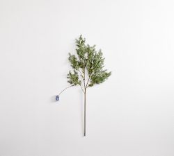 Faux Lit Green Cedar Branch