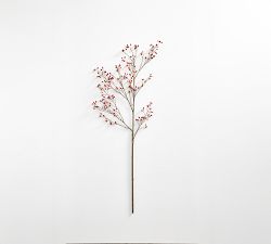 Faux Oversized Red Berry Branch