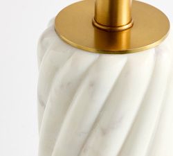 Romy Twisted Marble Table Lamp (17&quot;)