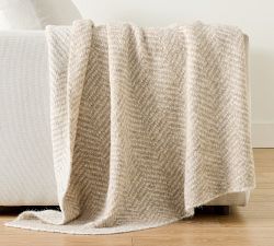 Herringbone Contrast Throw