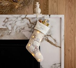 Terracotta Snowman Stocking Holder