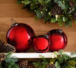 Decorative Red Ornaments - Set of 3