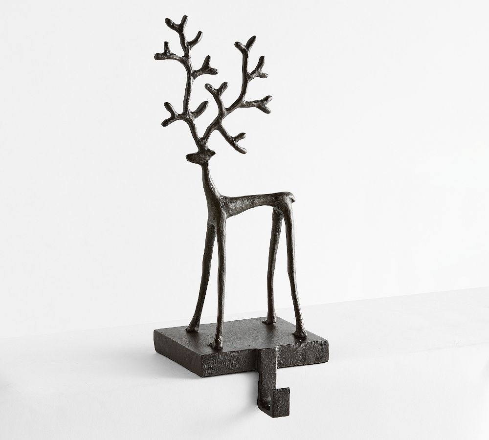 Sculpted Reindeer Stocking Holder
