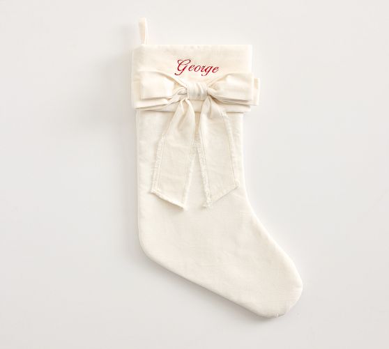 Classic Velvet Bow Stocking - "Juli"