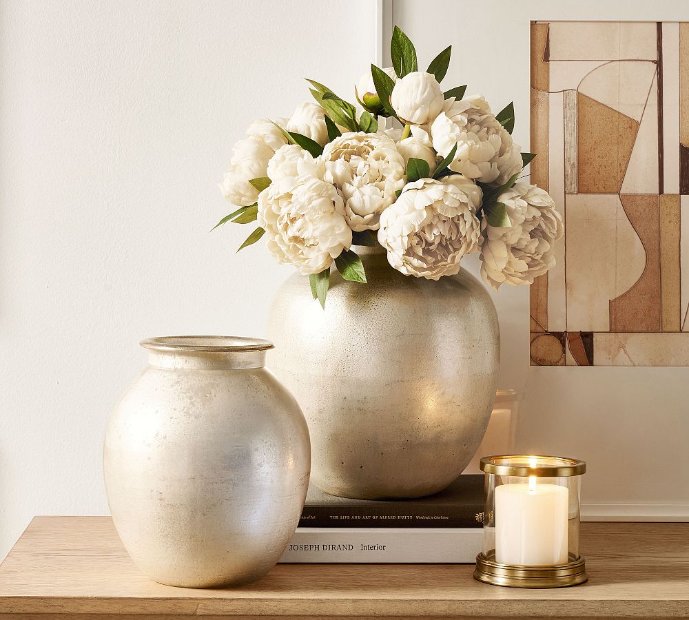 Silver Mercury Glass Vase
