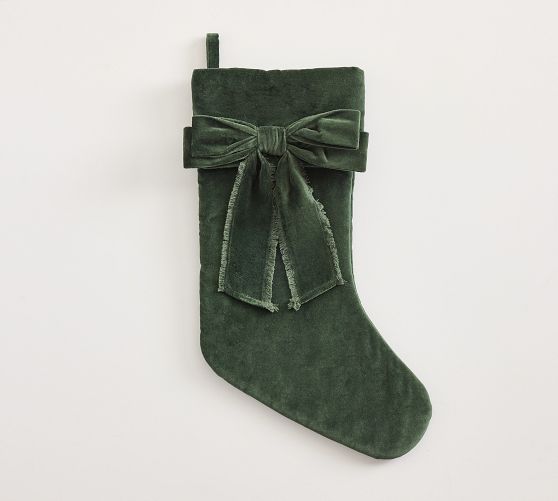 Classic Velvet Bow Stocking - "Bill"