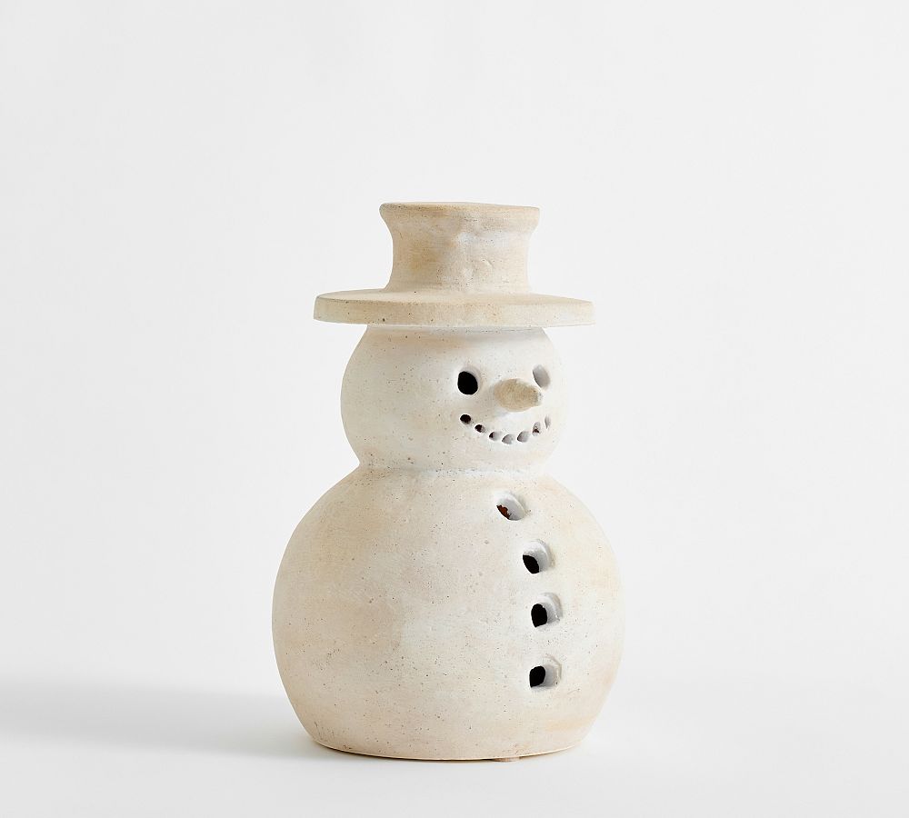Terracotta Snowman - Small - 11.5"H