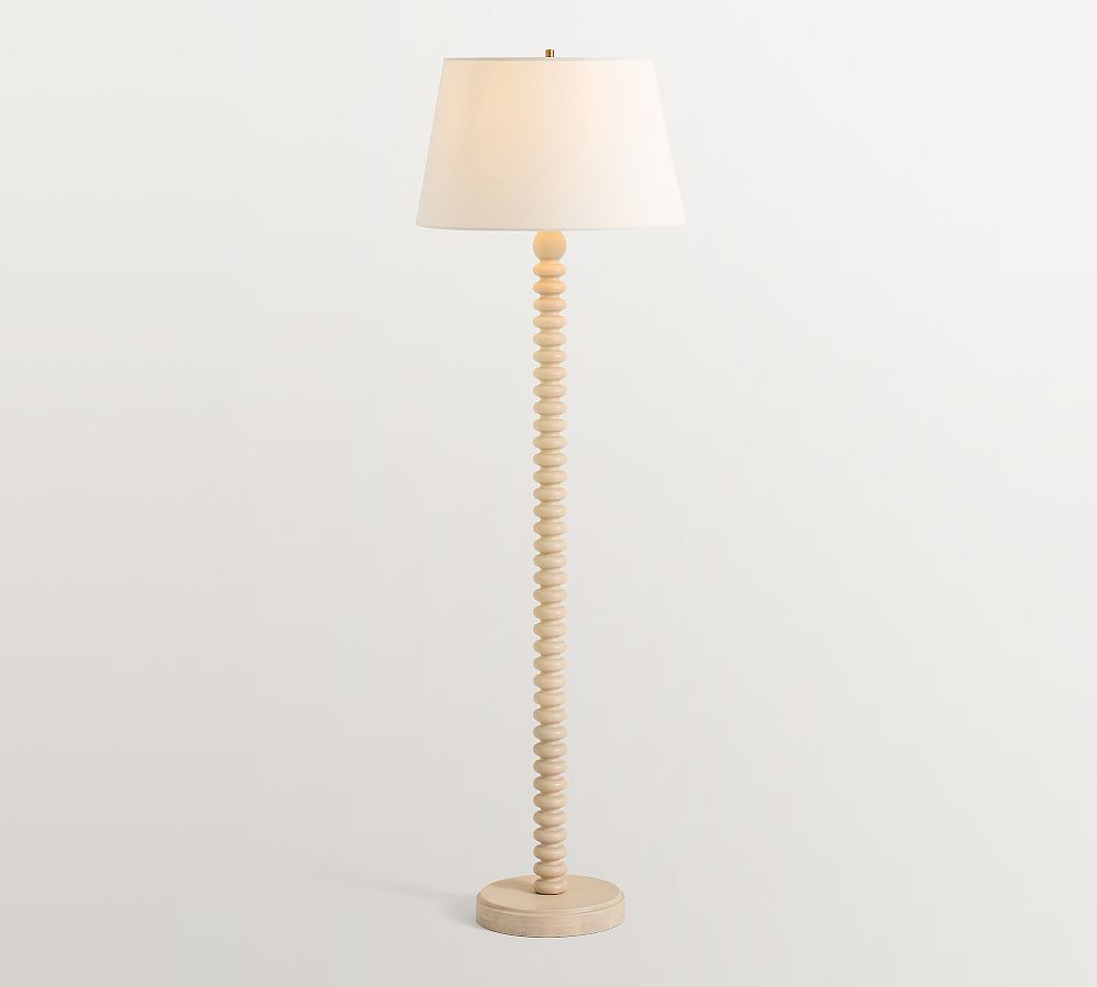 Larkin Stacked Wood Floor Lamp (65") - Natural