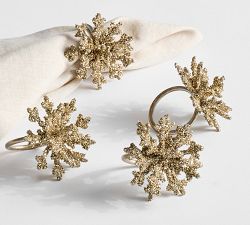 Snowflake Napkin Rings - Set of 4