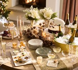 Eclectic Mercury Glass Candle Holders, Set of 6