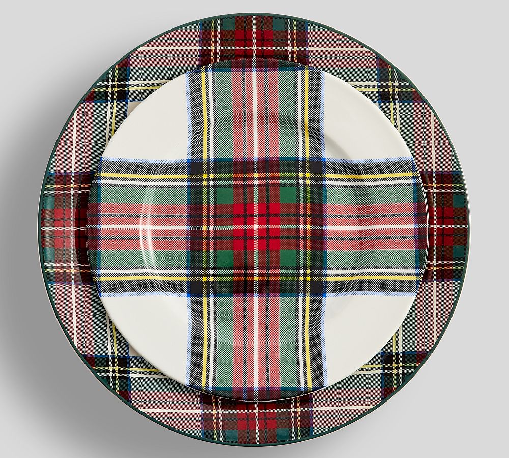 Stewart Plaid 8-Piece Dinnerware Set