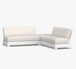 Pottery Barn Malibu Metal Platform Outdoor Loveseat Sectional - Thumbnail 2