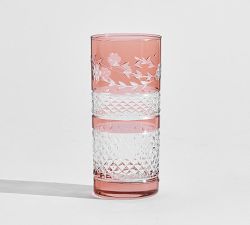 Westerly Cut Glass Highball Glasses, Mixed Set of 4