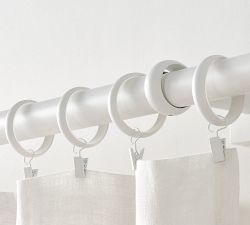 Standard White Curtain Hardware Collection