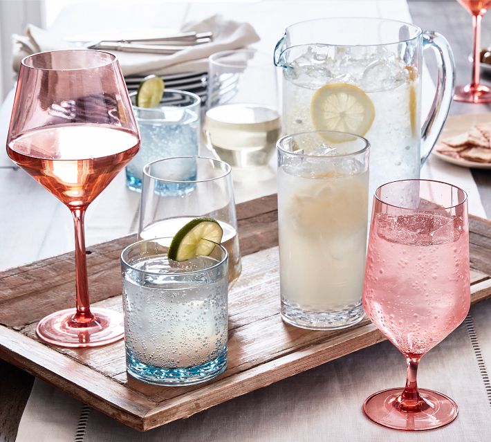 Happy Hour Outdoor Drinking Glasses Pottery Barn