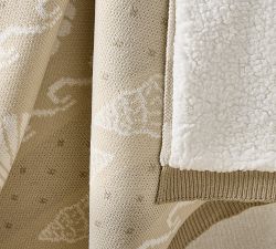 Shell Jacquard Knit Throw