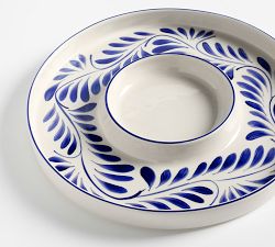 Puebla Porcelain Chip &amp; Dip Server