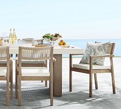 Open Box: Indio Coastal FSC&#174; Mahogany Rope Dining Chair Frame, Weathered Gray