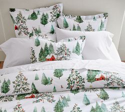 Christmas in the Country Percale Duvet Cover