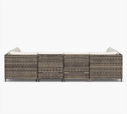 Torrey Wicker Square Arm 8-Piece U-Shaped Sectional (131&quot;)