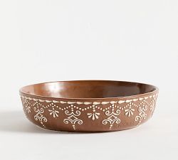 Gingerbread Stoneware Serving Bowl