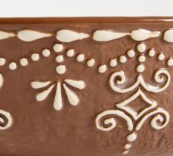 Gingerbread Stoneware Serving Bowl