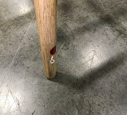 Open Box: Courchevel Leather Stool, Bar Height - Nubuck Camel, Seadrift Leg