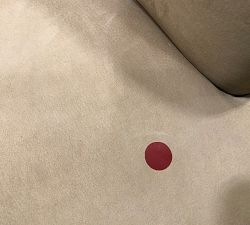 Open Box: Courchevel Leather Stool, Bar Height - Nubuck Camel, Seadrift Leg