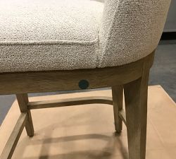 Open Box: Layton Upholstered Counter Stool 25.5&quot; - Performance Boucle Oatmeal, Seadrift