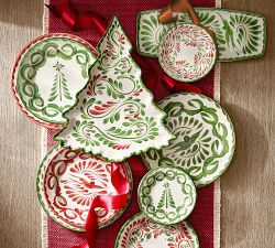 Puebla Porcelain Tree Appetizer Plates - Set of 4