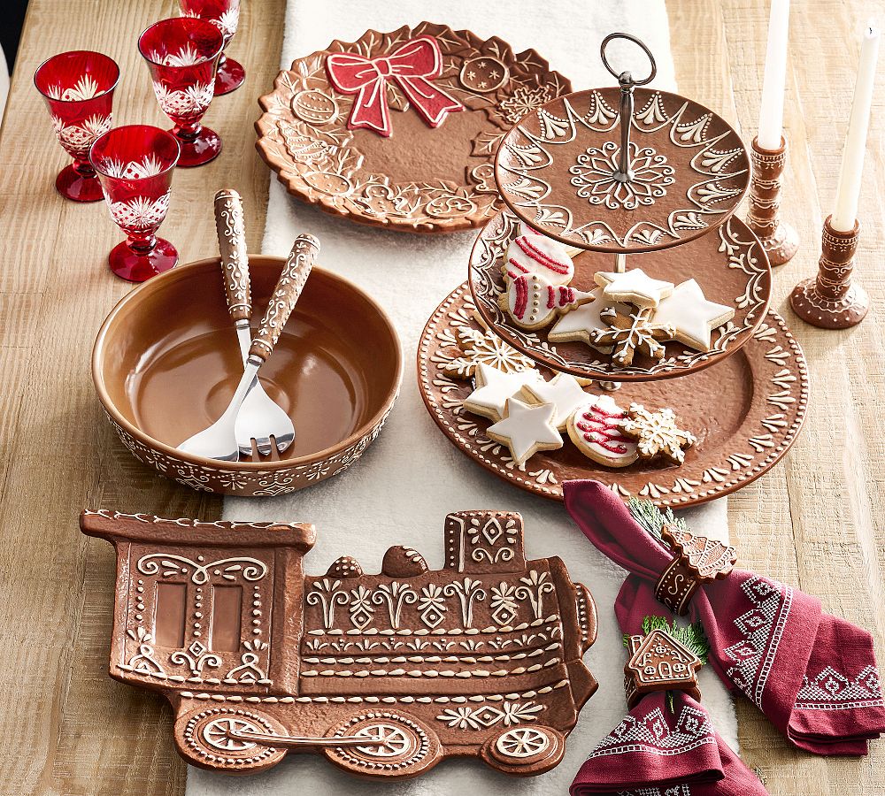 Gingerbread Stoneware Serveware Collection