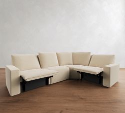 Larkspur Power Reclining Wedge Sectional - Storage Available (142&quot;-155&quot;)