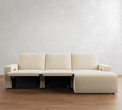 Larkspur Power Reclining Chaise Sectional - Storage Available (114&quot;-127&quot;)