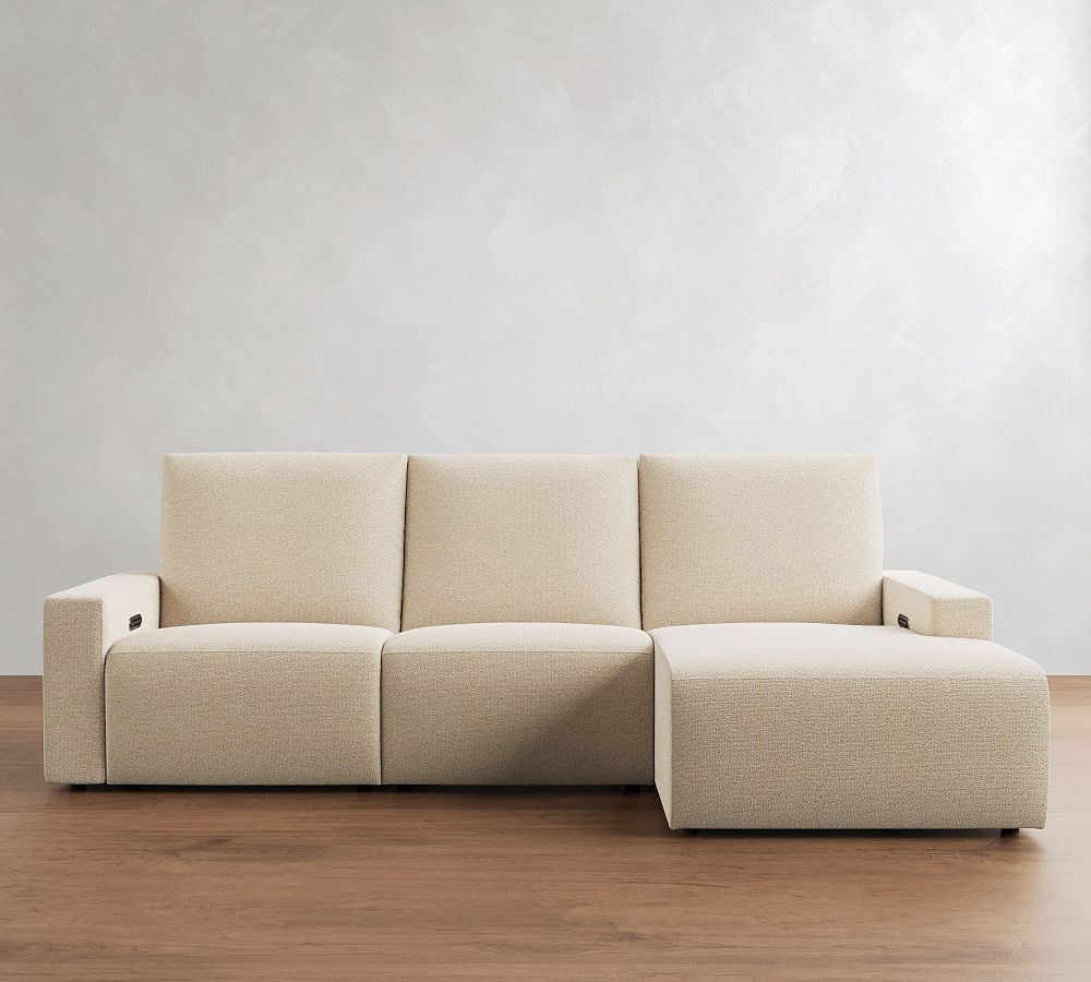 Larkspur Power Reclining Chaise Sectional - Storage Available (114&quot;-127&quot;)
