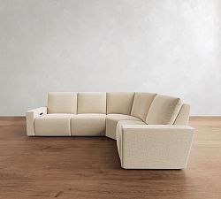 Larkspur Power Reclining Wedge Sectional - Storage Available (142&quot;-155&quot;)