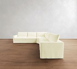 Westwood Slim Arm Flange Edge 3-Piece L-Shaped Wedge Sectional (125&quot;)
