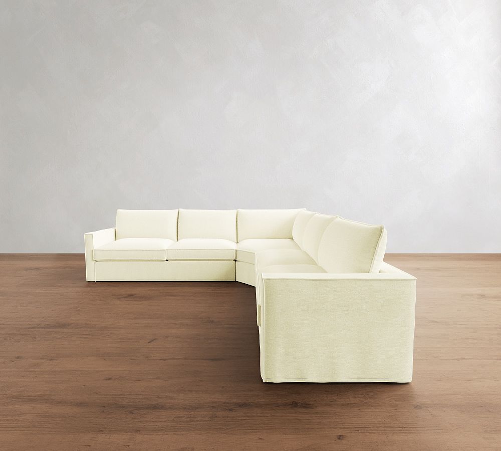 Westwood Slim Arm Flange Edge 3-Piece L-Shaped Wedge Sectional (125&quot;)