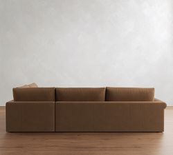 Westwood Roll Arm Deep Seat Leather Return Bumper Sectional (125&quot;-137&quot;)