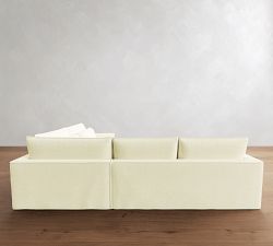 Westwood Slim Arm Deep Seat Flange Edge 3-Piece Wedge Sectional (130&quot;)