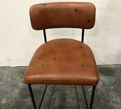 Open Box: Maison Leather Counter Stool (24&quot;H) - Dark Caramel Legacy, Antique Bronze Finish