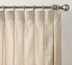 Belgian Flax Linen Inverted Box Pleat Curtian
