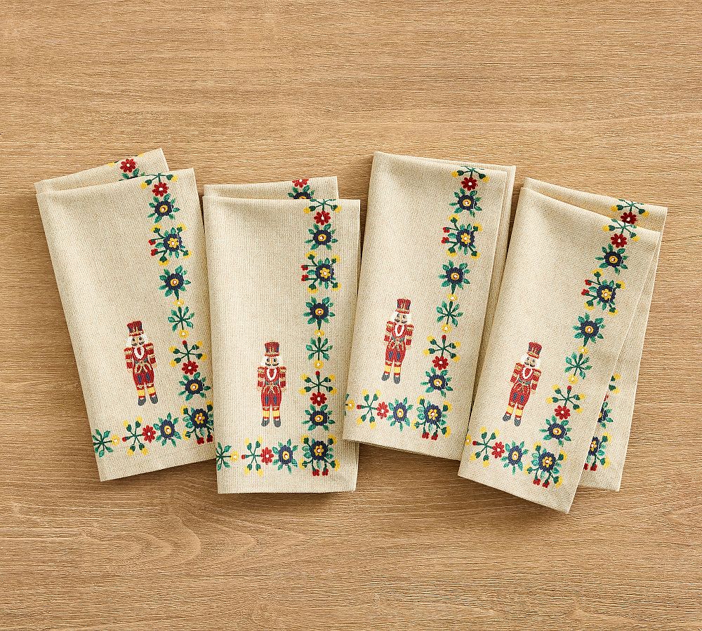 Nutcracker Cotton Napkins - Set of 4